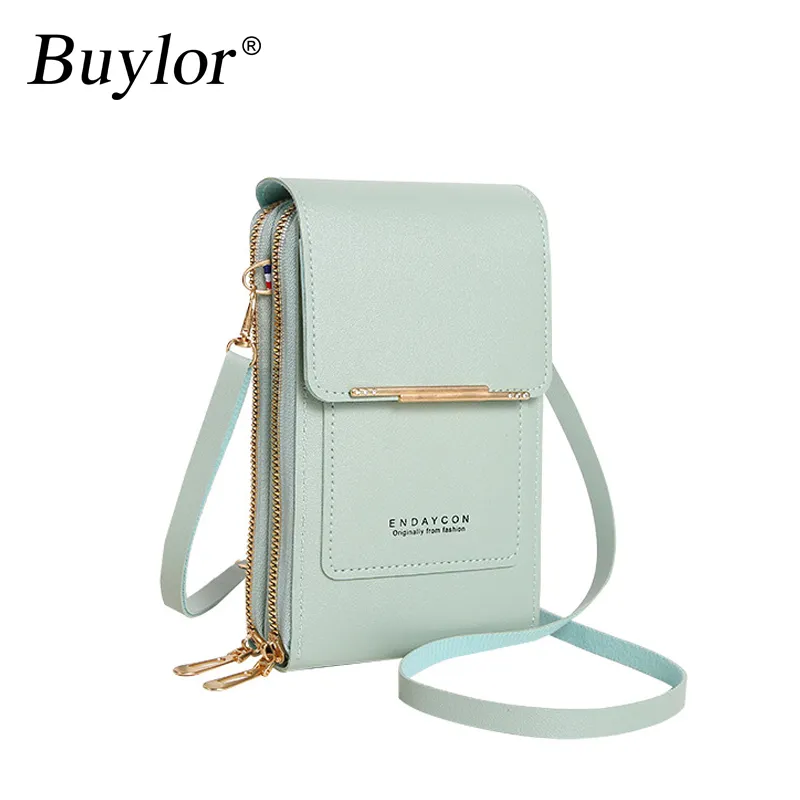 Buylor Women’s Handbag Touch Screen Cell Phone Purse Shoulder Bag Female Cheap Small Wallet Soft Leather Crossbody Bags of Women