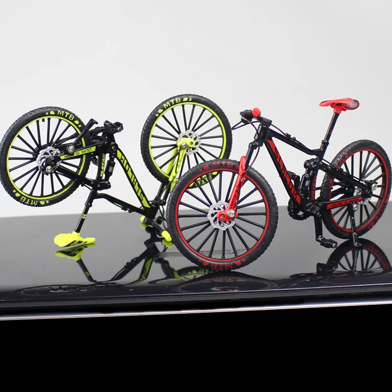 Mini 1:10 Alloy Bicycle Model Diecast Metal Finger Mountain bike Racing Toy Bend Road Simulation Collection Toys for children