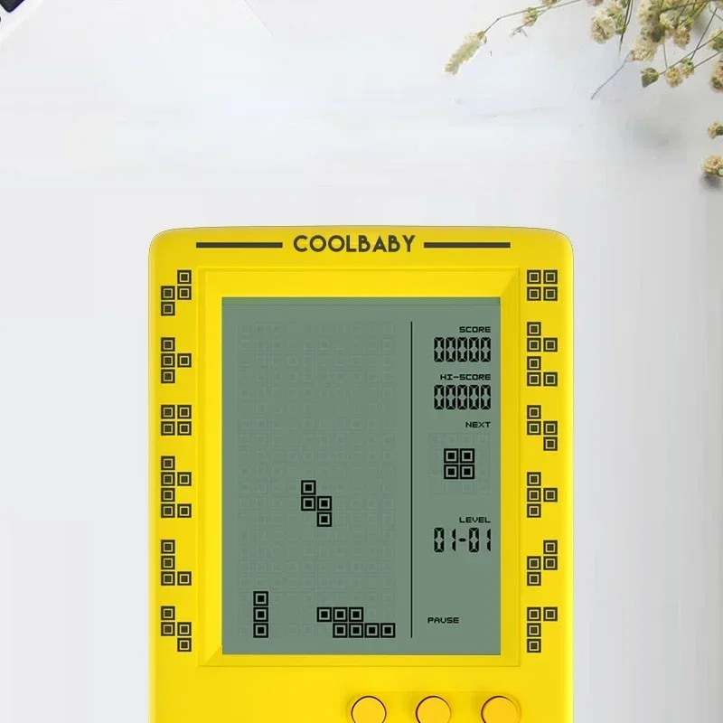 Portable Retro Gaming for Tetris Console 4.1 Inch Large Screen Children’s Nostalgic Pocket Game Console Kids Game Toys