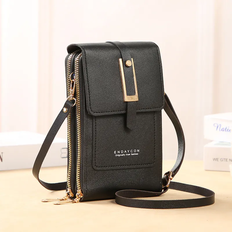 Women Bags Soft Leather Wallets Touch Screen Cell Phone Purse Crossbody Shoulder Strap Handbag for Female Cheap Women’s Bags